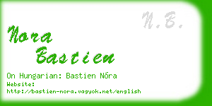 nora bastien business card